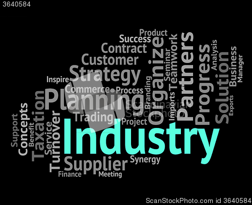 Image of Industry Word Means Industrialized Wordclouds And Industrial