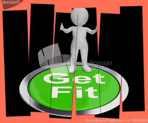 Image of Get Fit Pressed Shows Exercise And Working Out