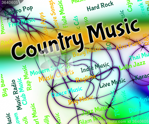 Image of Country Music Represents Sound Tracks And Audio