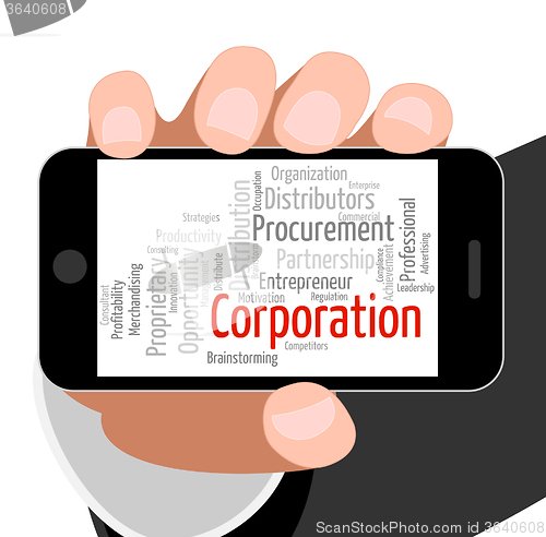 Image of Corporation Word Represents Companies Corporate And Words