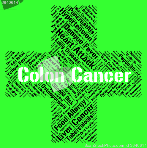 Image of Colon Cancer Shows Cancerous Growth And Ailment