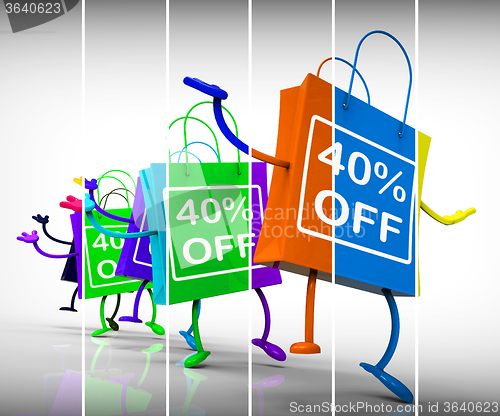 Image of Forty-Percent Off Shopping Bags Show 40 Discounts