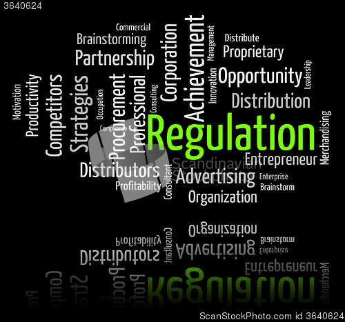 Image of Regulation Word Indicates Guidelines Rule And Regulate