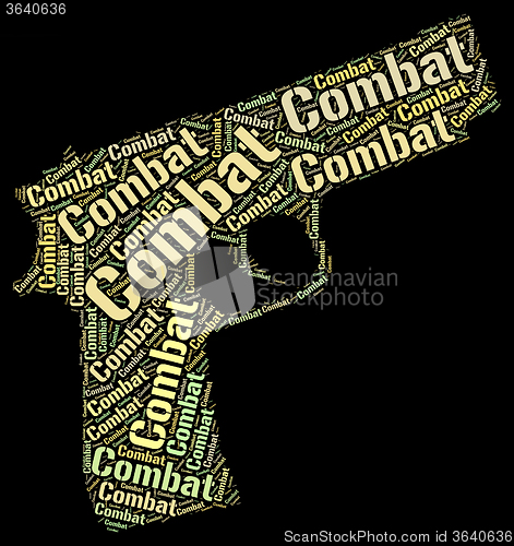 Image of Combat Word Represents Inhibit Impede And War