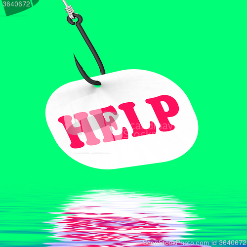 Image of Help On Hook Displays Customer Support Or Assistance