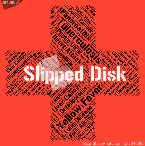 Image of Slipped Disc Represents Lifting Injuries And Bulge