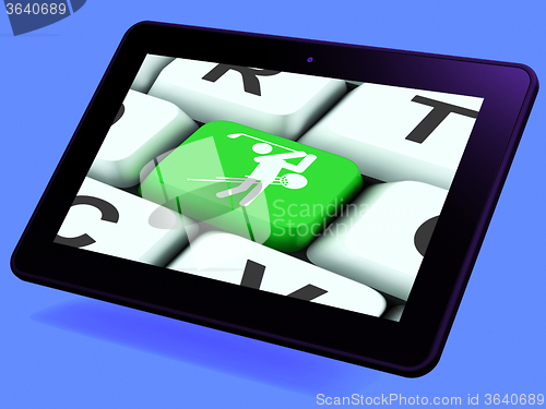 Image of Golf Key Tablet Means Golfer Club Or Golfing