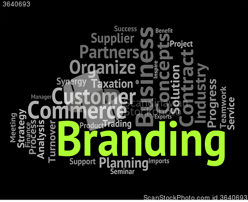 Image of Branding Word Means Trademarking Words And Branded