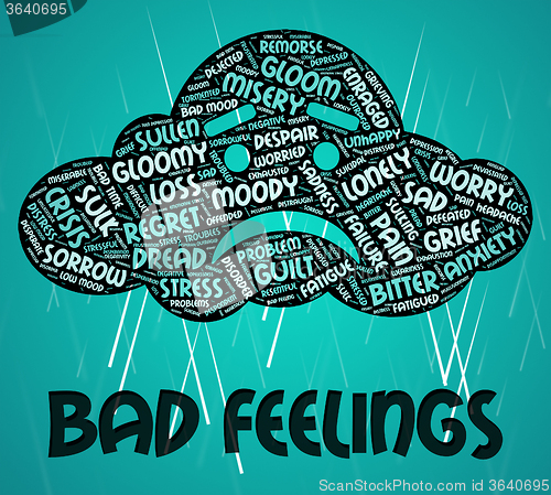 Image of Bad Feelings Shows Ill Will And Adoration