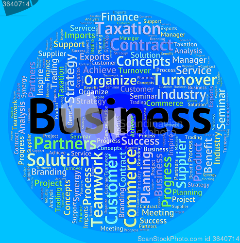 Image of Business Word Indicates Corporate Corporation And Trade