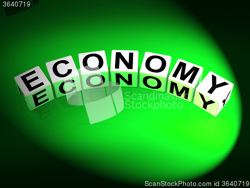 Image of Economy Dice Show Monetary and Economic Predictions