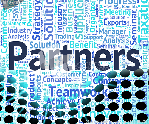 Image of Partners Word Indicates Working Together And Cooperation