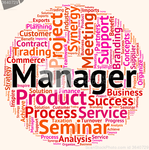 Image of Manager Word Means Text Wordcloud And Principal