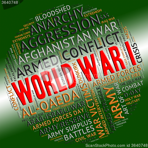 Image of World War I Indicates First Wwi And Wars