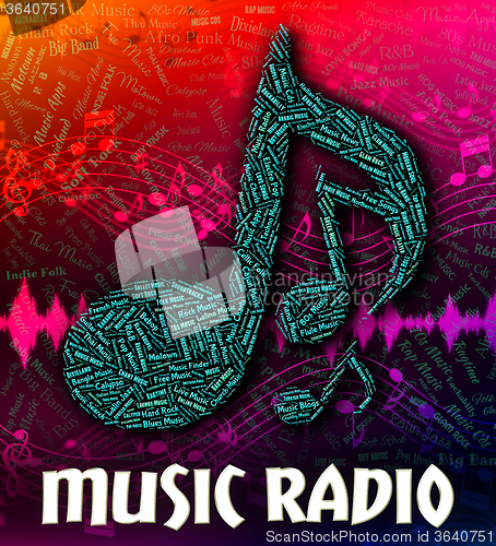 Image of Music Radio Indicates Sound Tracks And Audio