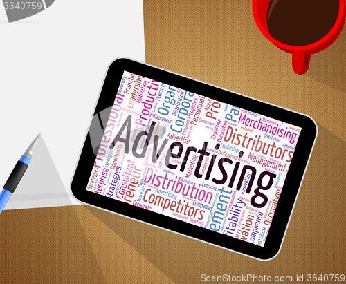 Image of Advertising Word Shows Advertisements Promotional And Ads