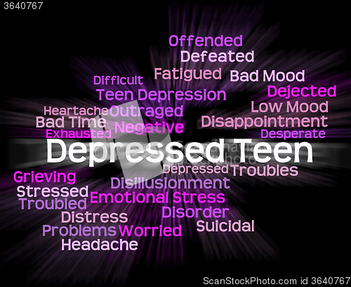 Image of Depressed Teen Indicates Disturbed Depression And Sadness