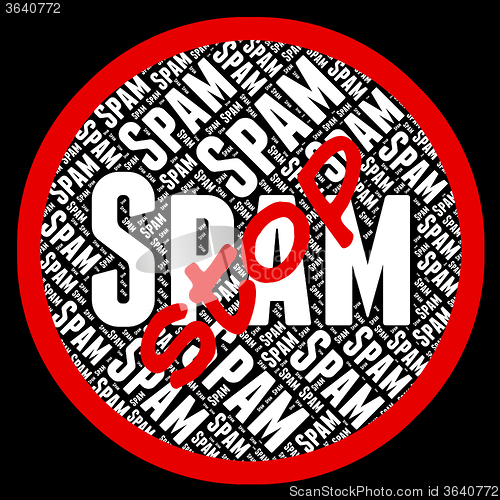 Image of Stop Spam Means E Mail And Caution