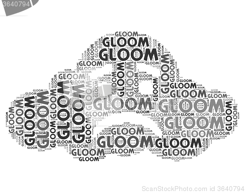 Image of Gloom Word Indicates Wordclouds Woe And Wordcloud