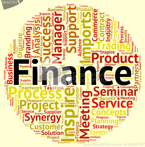 Image of Finance Word Shows Profit Figures And Commerce
