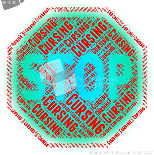 Image of Stop Cursing Means Warning Sign And Control