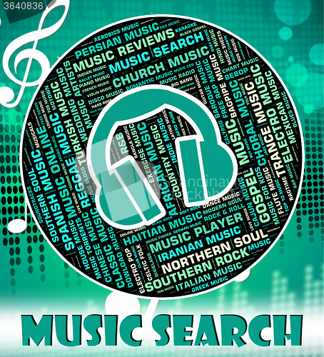 Image of Music Search Represents Sound Track And Audio