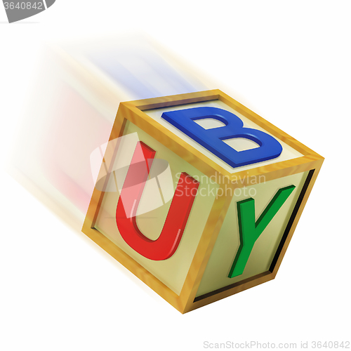 Image of Buy Wooden Block Means Retail Shopping And Commerce