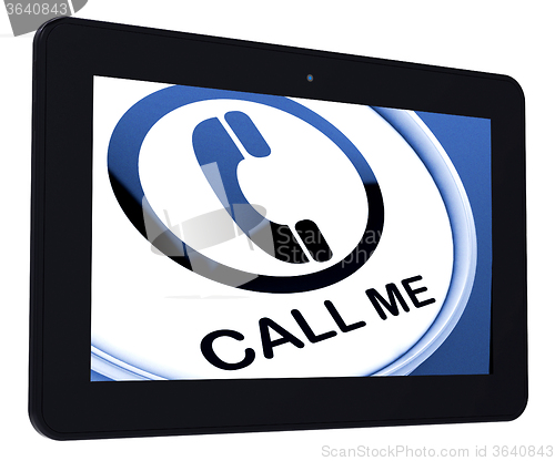 Image of Call Me Tablet Shows Talk or Chat