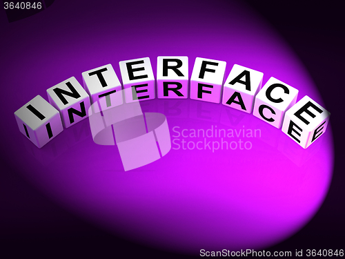 Image of Interface Dice Represent Integrating Networking and Interfacing