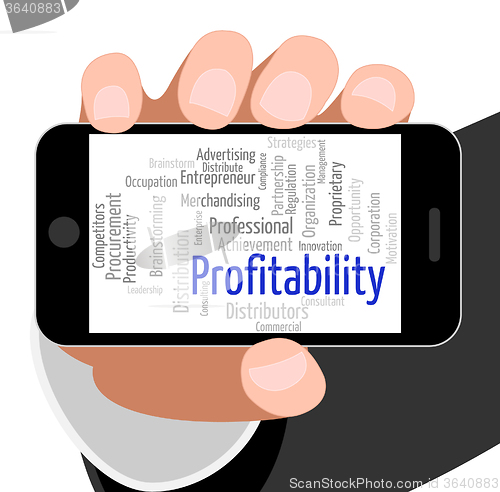 Image of Profitability Word Shows Bottom Line And Financial