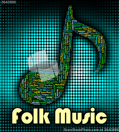 Image of Folk Music Represents Sound Track And Acoustic
