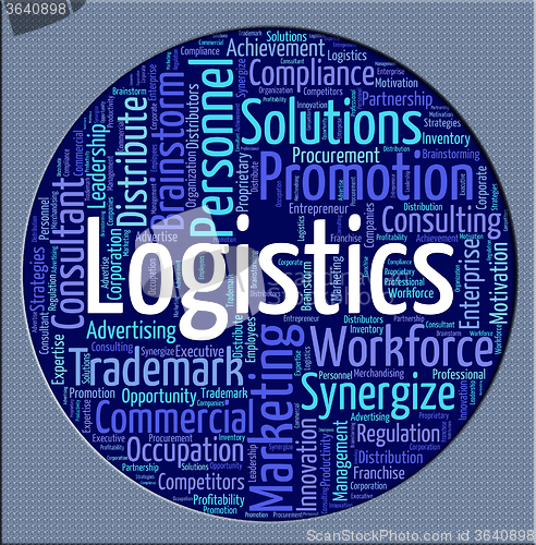 Image of Logistics Word Shows Strategies Analysis And Logistical
