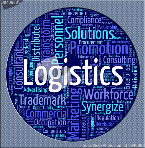 Image of Logistics Word Shows Strategies Analysis And Logistical
