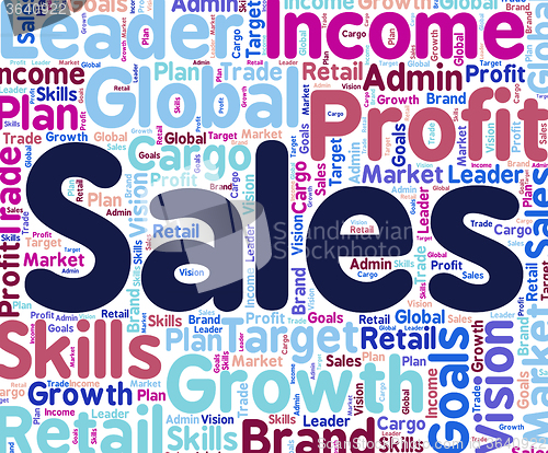 Image of Sales Word Shows Text Retail And Words