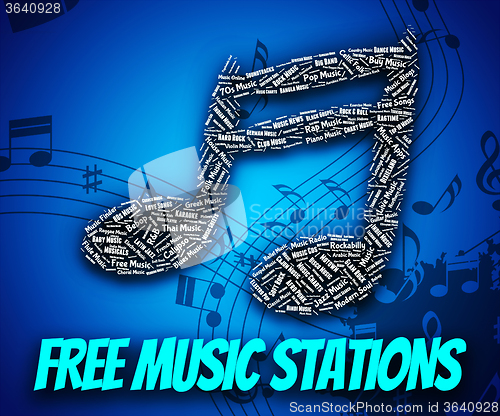 Image of Free Music Stations Represents Internet Radio And Harmony