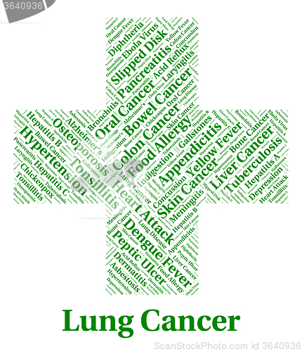 Image of Lung Cancer Indicates Cancerous Growth And Affliction