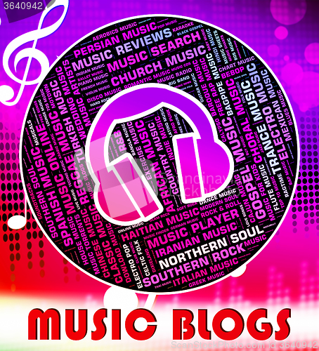 Image of Music Blogs Shows Sound Track And Acoustic