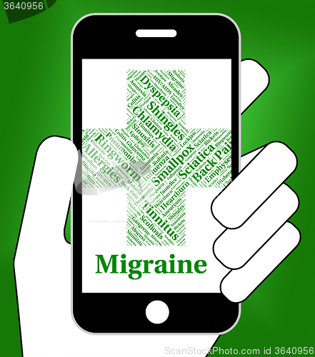 Image of Migraine Headache Represents Ill Health And Afflictions