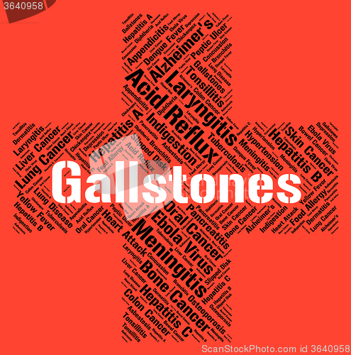 Image of Gallstones Word Represents Ill Health And Afflictions