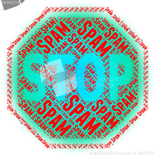 Image of Stop Spam Shows Unwanted Restriction And Caution