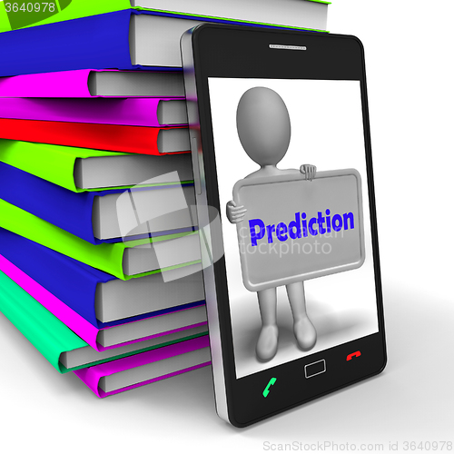 Image of Prediction Phone Shows Estimate Forecast Or Projection