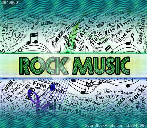 Image of Rock Music Represents Tune Harmonies And Sound