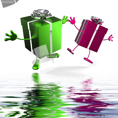 Image of Presents Displays Special Purchase For Loved One
