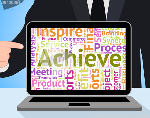 Image of Achieve Word Means Achieving Improvement And Victory