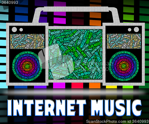 Image of Internet Music Indicates World Wide Web And Acoustic