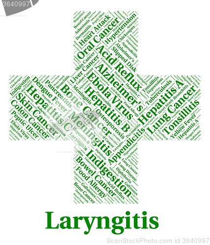 Image of Laryngitis Illness Indicates Poor Health And Affliction