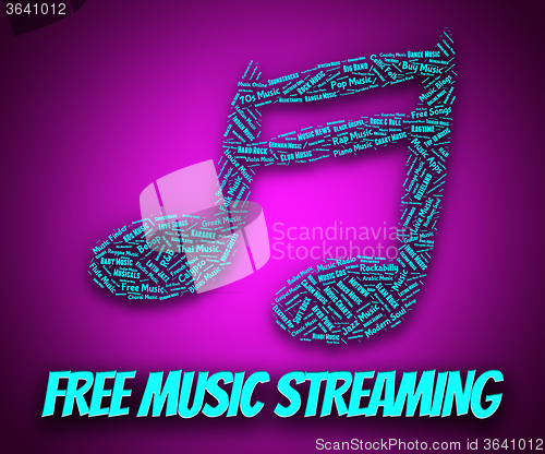 Image of Free Music Streaming Indicates No Charge And Broadcast