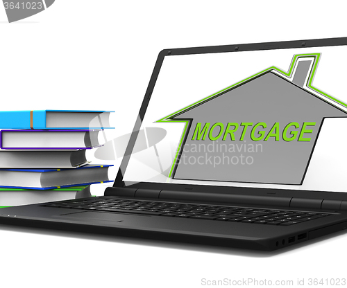 Image of Mortgage House Tablet Means Repayments On Property Loan