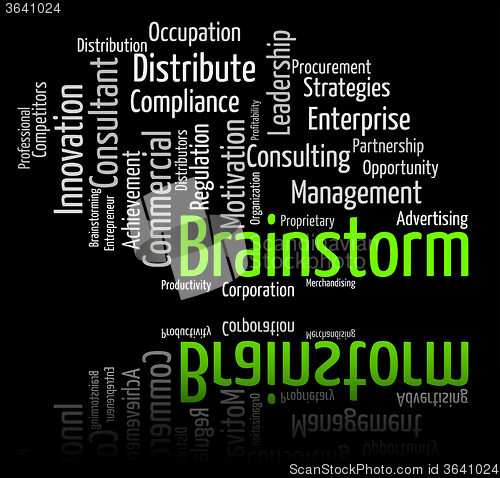 Image of Brainstorm Word Indicates Put Heads Together And Analyze