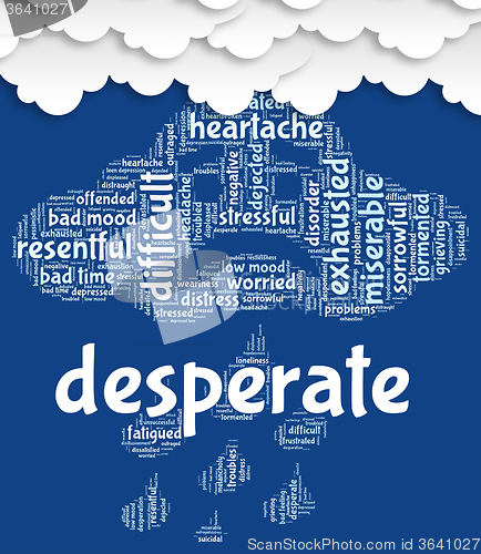 Image of Desperate Word Means Anguished Hopeless And Words